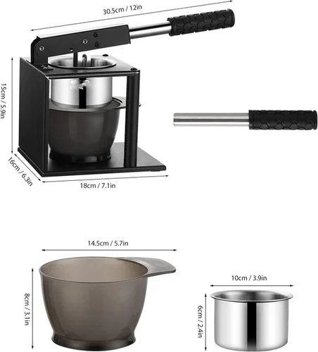 Miniatura 6 de TOPINCN Exprimidor manual de prensa - Exprimidor de limón de granada, máquina de frutas WI, máquina de sandía, palanca, acero inoxidable 304