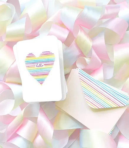 Miniatura 6 de Papyrus Tarjetas en blanco con sobres, corazón (14 unidades)