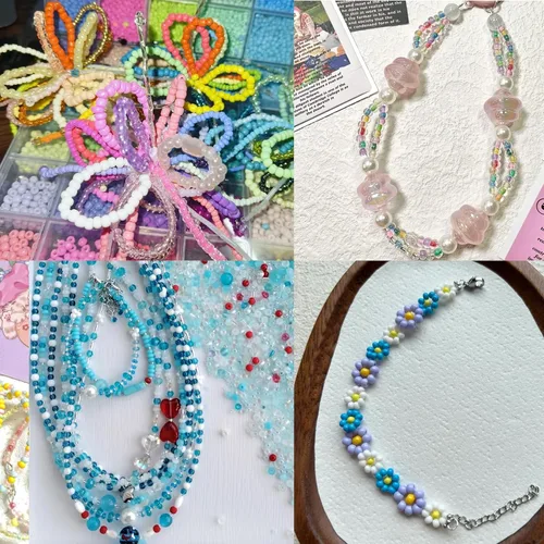 Miniatura 8 de EuTengHao Cuentas de cristal 6/0 pequeñas para manualidades, pulseras, collares, manualidades, suministros de fabricación de joyas con accesorios