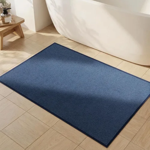 Miniatura 28 de YIHOUSE Juego de 2 tapetes de baño, color beige, ultrafino, absorbente, antideslizante, para baño, lavable, ducha, lavabo, lavandería