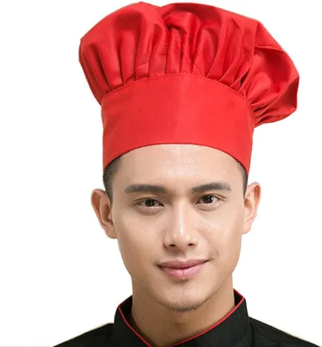 Miniatura 5 de Hyzrz Juego de 2 gorros de chef para adultos, ajustables, elásticos, para cocinar, cocinar