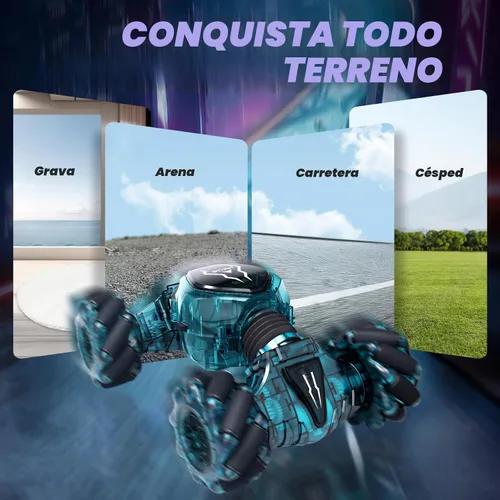 Miniatura 7 de Tecnock Coche de Control Remoto para Niños Niñas, 2.4GHz 4WD RC Coche de Acrobacias con Detección de Gestos - Coches RC con Control de Mano de Doble