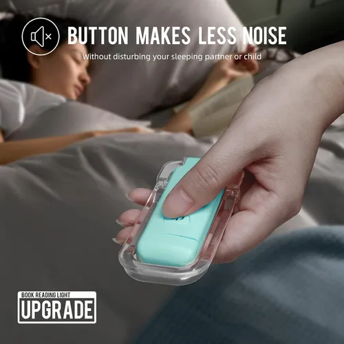 Miniatura 3 de EGWASER Luz de lectura de libros, luces LED portátiles recargables por USB con clip para leer en la cama, 3 luces ajustables regulables para 1