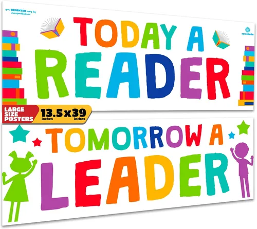 Miniatura 4 de Sproutbrite Decoración para el aula, póster de lectura para profesores, tablero de anuncios y decoración de pared para preescolar, primaria