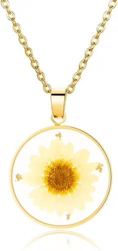 Miniatura 156 de Pressed Flower Necklace Gift for Women Personalized Handmade Necklaces Birth Flower Necklace