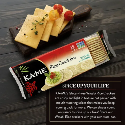Miniatura 5 de Kame Rice Cracker Wasabi, 3.5000 onzas (paquete de 6)