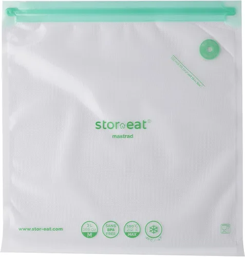 Miniatura 10 de MASTRAD - Stor'eat Smart Bags S - Bolsas reutilizables para Sous Vide - Mantén la comida fresca - Cocina saludable - Juego de 10-8.7 x 8.3 pulgadas
