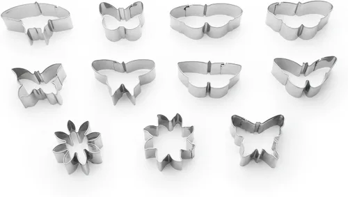 Miniatura 2 de Fox Run Mini Flower and Butterfly 11 Piece Cookie Cutter Set