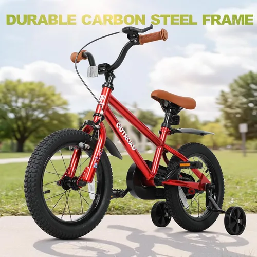 Miniatura 5 de Bicicleta plegable de 14/16/18 pulgadas con ruedas de entrenamiento, regalos para niñas y niños de 3 a 10 años, bicicleta para niños pequeños