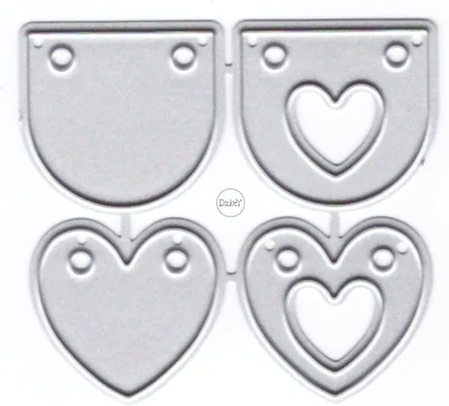 Miniatura 4 de DzIxY Troqueles de corte de metal en forma de corazón simples para kit de fabricación de tarjetas, juegos de troqueles de papel en relieve, 7