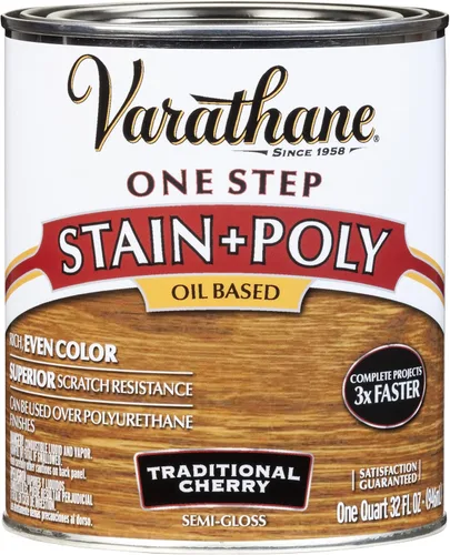 Miniatura 10 de Varathane 243867 - Tinte de una sola aplicación a base de aceite + Spray de poliuretano, 340 g, Rojo Caoba rojo (Red Mahogany)