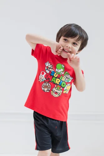 Miniatura 5 de SUPER MARIO Paquete de 4 camisetas de manga corta grisazulrojoverde