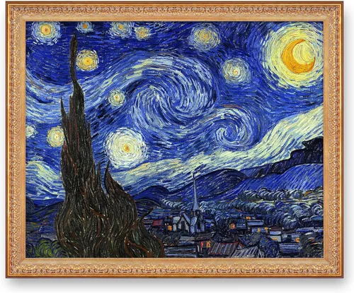 Miniatura 178 de A&T ARTWORK Noche estrellada sobre el Ródano de Vincent Van Gogh. Tamaño del marco: 36 x 30 pulgadas, tamaño de la imagen: 30 x 24 pulgadas