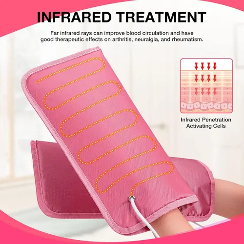 Miniatura 5 de Noverlife Guantes eléctricos con calefacción para tratamiento de cera de manos de parafina, guantes calentadores de manicura para arte de uñas