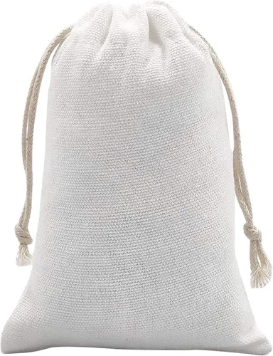 Miniatura 9 de SumDirect 20 bolsas de muselina de algodón, bolsas de regalo ligeras blancas transpirables con cordón, bolsas de almacenamiento reutilizables