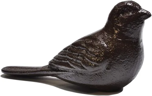 Tope de Puerta en Forma de Cuña, Topes de Puerta de Hierro Fundido Resistente y Decorativo con Aves, Tope de Puerta Rústico, Estatua Vintage de