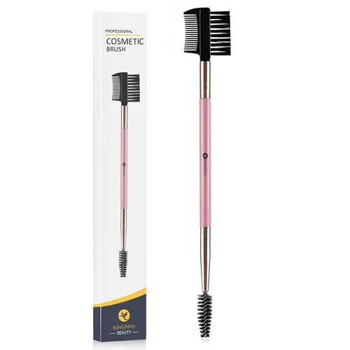 Miniatura 9 de KINGMAS Cepillo para Cejas Spoolie Profesional de Doble Punta con Ángulo para Delinear y Dar Forma a las Cejas o Pestañas (Negro)