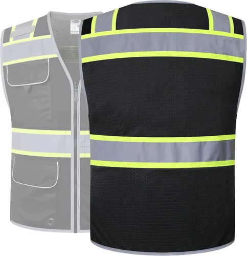 Miniatura 2 de JKSafety Hi-Vis Chaleco de seguridad unisex para topógrafos de alta visibilidad, resistente, con bolsillos internos, cumple con las normas ANSI/ISEA
