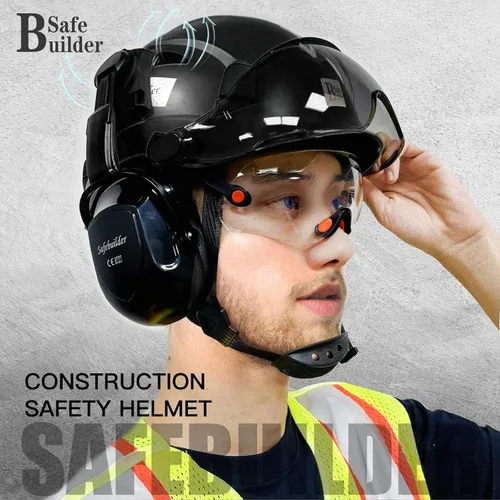 Miniatura 6 de SAFEBUILDER Casco de Seguridad Industrial con Visera Orejeras Casco Duro con Visera Cascos Duros Ventilados Trabajo de Construcción Protección