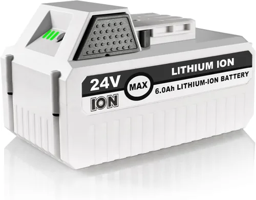 6.0Ah 24V Batería de repuesto de iones de litio para Snow Joe + Sun Joe iON+ 24V Series Herramientas eléctricas inalámbricas, Compatible con Snow