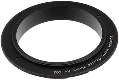 Miniatura 2 de Fotodiox Anillo adaptador inversor macro de 52mm para montar lentes con rosca de filtro de 52mm en cámaras Canon EOS EF/EF-S
