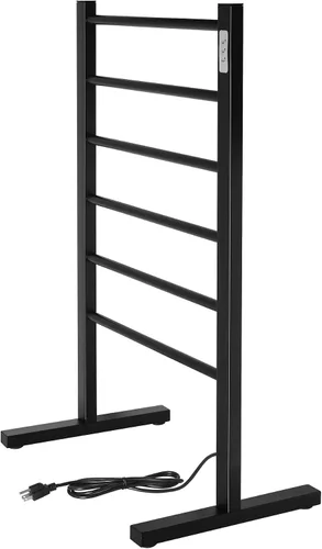 Miniatura 14 de Ibiza Freestanding Towel Warmer, Black, Plug-in, 6 Bars
