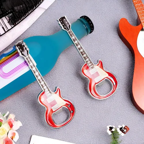 Miniatura 3 de Juego de 2 abrebotellas con forma de guitarra de cerveza, abrebotellas, guitarra, regalo, accesorios de cocina para bebedores, amantes de la música