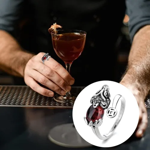 Miniatura 3 de Roexboz Anillo de plata Pixiu Budista Feng Shui Anillos para hombres y mujeres, apertura ajustable, anillo de riqueza de la suerte, regalo