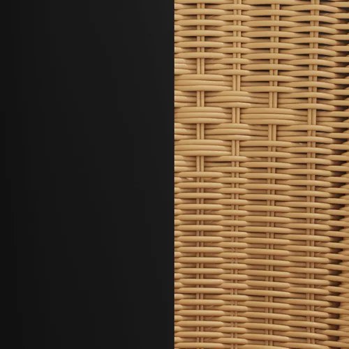 Miniatura 14 de Flash Furniture Lila Paquete de 2 Sillas Apilables de Ratán Beige para Restaurante Interior-Exterior
