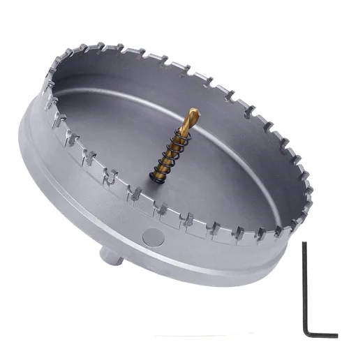 Broca de sierra de agujero de acero metálico de 3.937 in/4 pulgadas, cortador de agujero de metal para metal grueso, acero inoxidable, hierro y