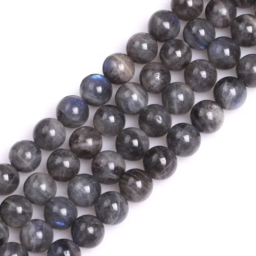 Miniatura 55 de GEM-Inside Cuentas sueltas de amatista natural de 14 mm, gemas de cristal redondo, piedra de energía para hacer joyas, 15 pulgadas Amatista oscura