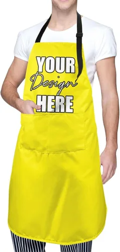 Miniatura 12 de AmaPark Delantal personalizado impermeable con bolsillos personalizados divertidos delantales de chef para cocinero Jaspeado Oscuro