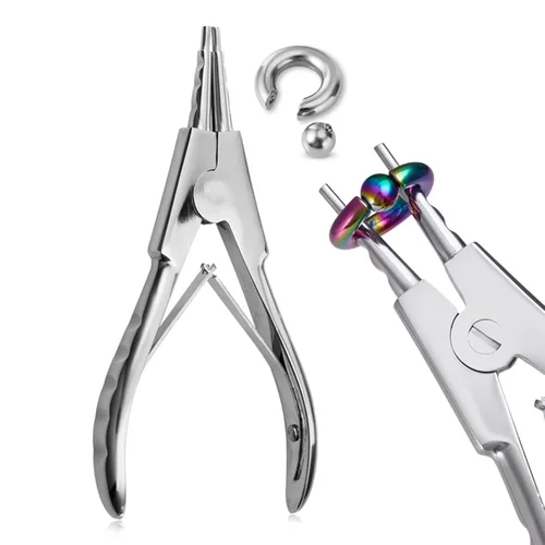 DJCIW Alicates de gran resistencia para abrir anillos de calibre grande, herramienta versátil para perforación de joyas, cuentas cautivas, segmento,
