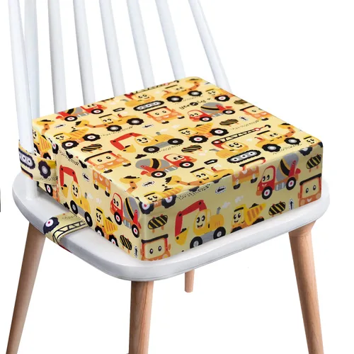 Asiento elevador para mesa de comedor para niños pequeños, lavable de 4 pulgadas, correas dobles más seguras, parte inferior antideslizante, asiento