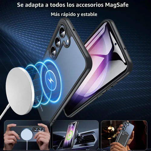 Miniatura 5 de OWKEY Funda magnética para Samsung Galaxy S23 de 6.1 pulgadas, para Magsafe con protector de pantalla, protección de grado militar, a prueba