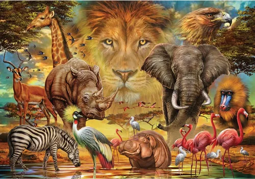 Miniatura 7 de Anatolian Puzzle - Mapa del mundo de dibujos animados, rompecabezas de 260 piezas, #3338 Mapa mundial de dibujos animados