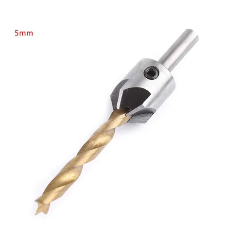 Miniatura 6 de Yosoo Health Gear Juego de 11 brocas avellanadas de acero de alto carbono con diseño en espiral de 5 flautas para perforar, biselar, desbarbar