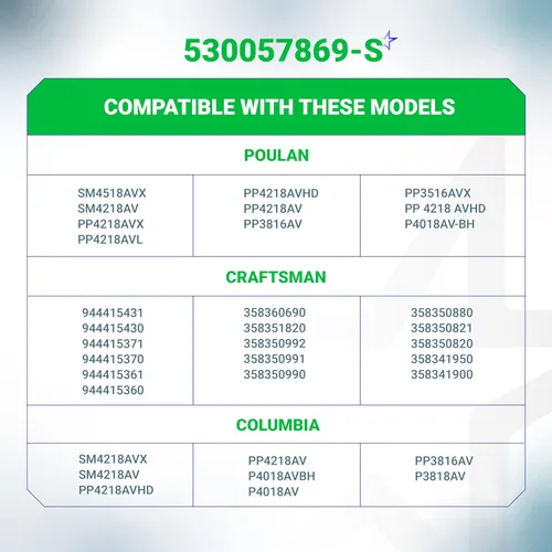 Miniatura 7 de BlueStars 530057869 Filtro de aire - Compatible con Poulan P3818AV P4018AV 4218A 4218AVX PP3516AVX PP4218AV PP4218AVHD PP4218AVL Poulan Pro 42cc