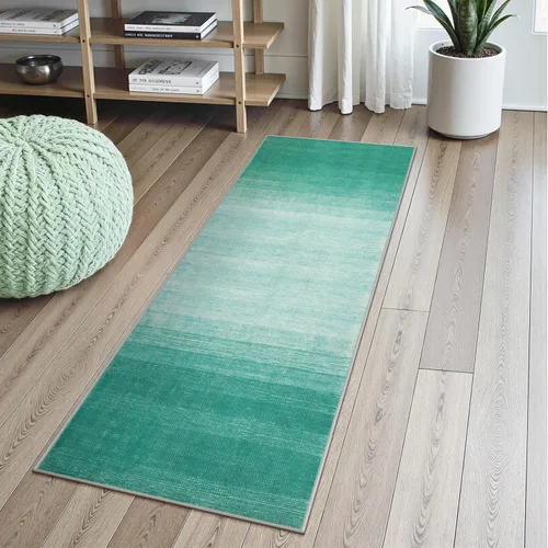 Miniatura 24 de Wonnitar Alfombra rosa lavable de 2 x 6 pies, moderna alfombra de pasillo de baño en degradé, contemporáneo, antideslizante, alfombra degradada