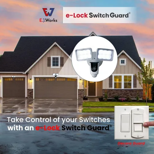 Miniatura 9 de eLock - Protector de interruptor para interruptores decorativos/basculantes, bloqueo de interruptor de luz a prueba de niños con botón