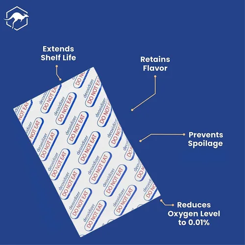 Miniatura 3 de Wallaby Absorbentes de oxígeno de 400 cc para almacenamiento de alimentos a largo plazo, 100 unidades (10х paquetes de 10) a granel, paquetes