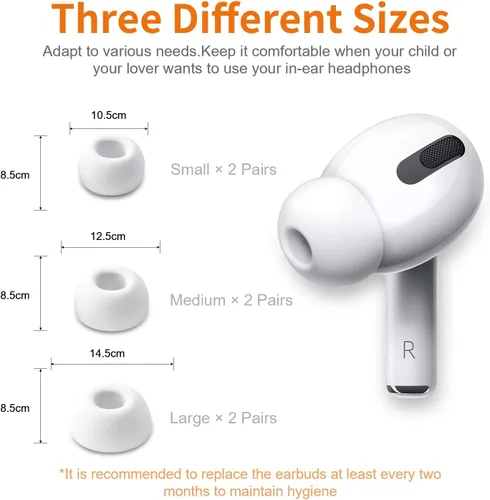 Miniatura 5 de Link Dream 12 puntas de repuesto para AirPods Pro AirPods Pro de 2ª generación 2022 con caja de almacenamiento portátil (S/M/L) (6 pares)
