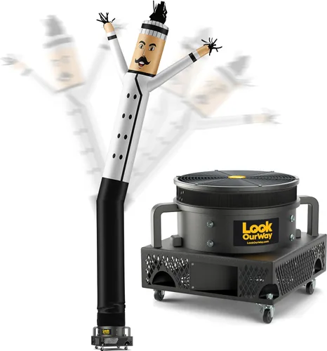 Miniatura 8 de LookOurWay Air Wavers - Juego de tubo inflable para hombre, agitador de aire de chef de 6 pies con soplador de bailarín de aire, tipo tubo inflable
