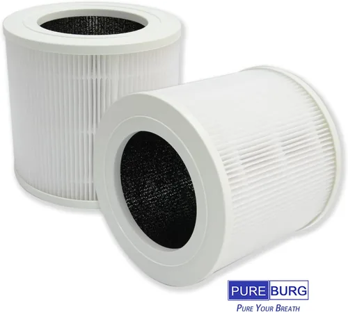 Miniatura 5 de PUREBURG Filtros de repuesto compatibles con purificador de aire Bagotte BAP10, filtro BAP10-HF, 2 unidades H13 True HEPA carbón activado 2 en 1