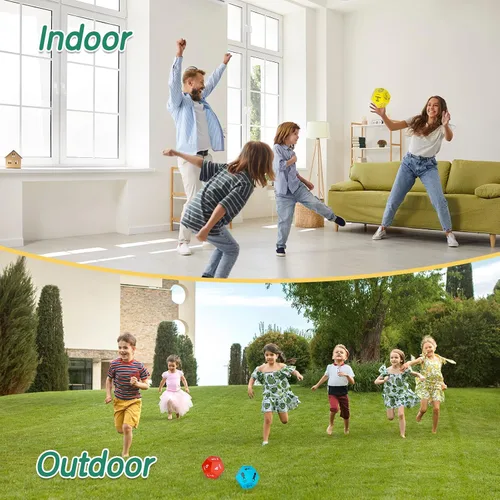 Miniatura 5 de Dados de ejercicio para niños, juegos de dados de yoga de espuma gigante de 12 lados para uso en interiores y exteriores, equipo de ejercicio