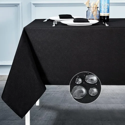 Mebakuk Mantel rectangular de lino para casa de campo, impermeable, antiencogimiento, suave y resistente a las arrugas, mantel decorativo de tela