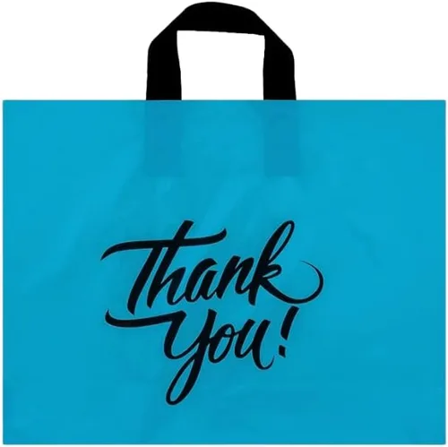 Infinite Pack Bolsas grandes de mercancía de agradecimiento con asa de lazo, bolsa de boutique brillante, refuerzo inferior de 3 pulgadas y 3 mil de