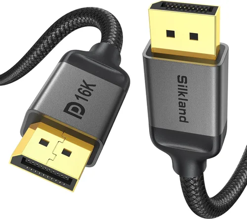 Miniatura 9 de Silkland Cable DisplayPort 2.1 certificado VESA de 54 Gbps, cable DP 2.1 de 10 pies [16K @30Hz, 10K @60Hz, 8K @120Hz, 4K @240Hz 165Hz 144Hz] HDR10