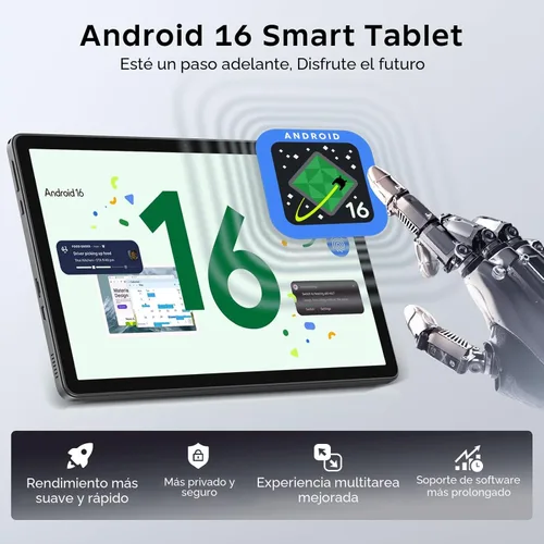 Miniatura 3 de Tablet Android 16 de 11 pulgadas con Gemini AI, T7250 Octa-Core, 24 GB de RAM + 256 GB ROM/2 TB TF, 16 MP+8 MP, pantalla IPS HD 1920 x 1200, 8000