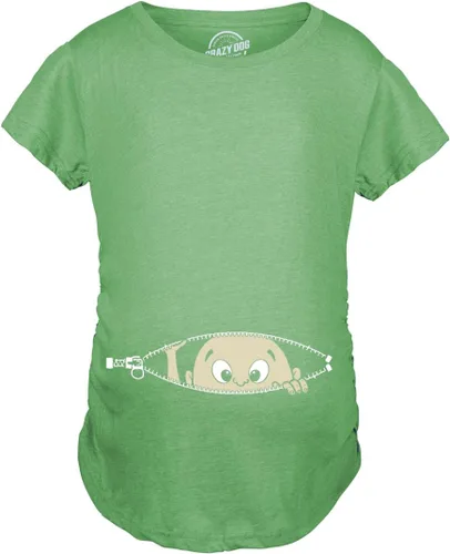 Miniatura 30 de Remera para futura mamá, con diseño simpático de bebé asomándose. Remera simpática para futura mamá.